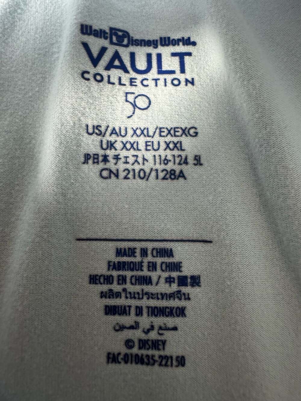 Walt Disney World Vault Collection 50th Anniversary Map Long Sleeve Shirt XXL - Picture 3 of 5